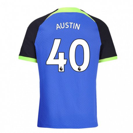 Kandiny Hombre Camiseta Brandon Austin #40 Azul Verde 2ª Equipación 2022/23 La Camisa Chile