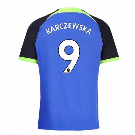 Kandiny Hombre Camiseta Nikola Karczewska #9 Azul Verde 2ª Equipación 2022/23 La Camisa Chile