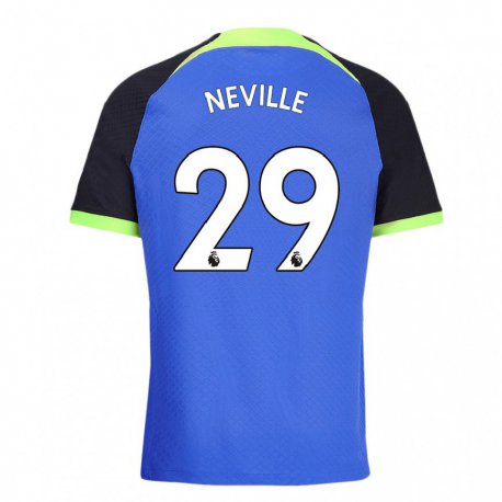 Kandiny Hombre Camiseta Ashleigh Neville #29 Azul Verde 2ª Equipación 2022/23 La Camisa Chile