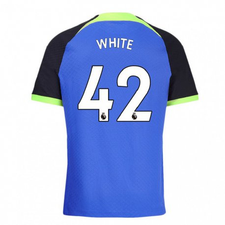 Kandiny Hombre Camiseta Harvey White #42 Azul Verde 2ª Equipación 2022/23 La Camisa Chile