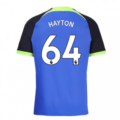 Kandiny Hombre Camiseta Adam Hayton #64 Azul Verde 2ª Equipación 2022/23 La Camisa Chile