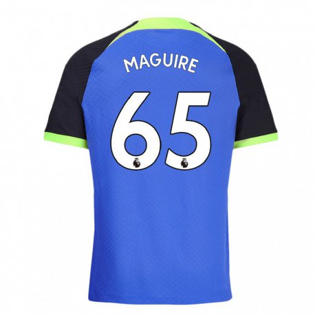 Kandiny Hombre Camiseta Aaron Maguire #65 Azul Verde 2ª Equipación 2022/23 La Camisa Chile