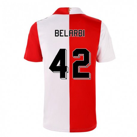 Kandiny Mujer Camiseta Abdel Belarbi #42 Ají Blanco 1ª Equipación 2022/23 La Camisa Chile