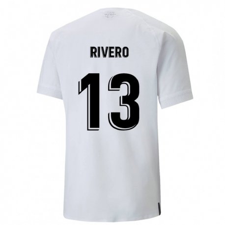 Kandiny Mujer Camiseta Cristian Rivero #13 Blanco Cremoso 1ª Equipación 2022/23 La Camisa Chile