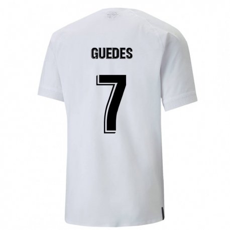 Kandiny Mujer Camiseta Goncalo Guedes #7 Blanco Cremoso 1ª Equipación 2022/23 La Camisa Chile