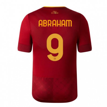 Kandiny Mujer Camiseta Tammy Abraham #9 Marrón Rojo 1ª Equipación 2022/23 La Camisa Chile
