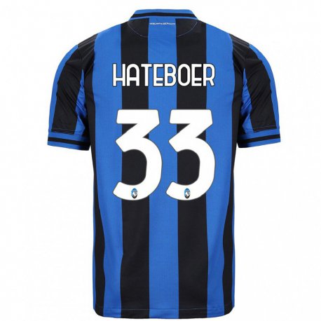 Kandiny Mujer Camiseta Hans Hateboer #33 Azul Negro 1ª Equipación 2022/23 La Camisa Chile