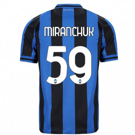 Kandiny Mujer Camiseta Aleksey Miranchuk #59 Azul Negro 1ª Equipación 2022/23 La Camisa Chile