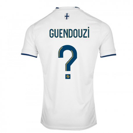 Kandiny Mujer Camiseta Milan Guendouzi #0 Zafiro Blanco 1ª Equipación 2022/23 La Camisa Chile