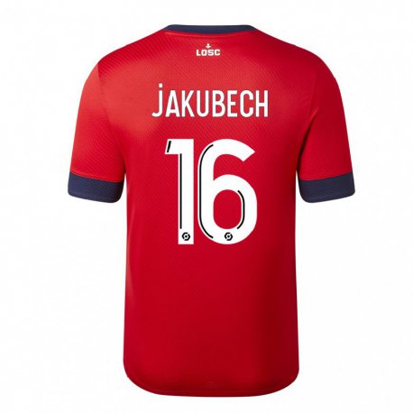 Kandiny Mujer Camiseta Adam Jakubech #16 Manzana De Caramelo Roja 1ª Equipación 2022/23 La Camisa Chile