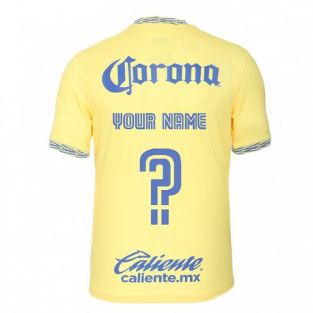 Kandiny Mujer Camiseta Su Nombre #0 Limon Amarillo 1ª Equipación 2022/23 La Camisa Chile