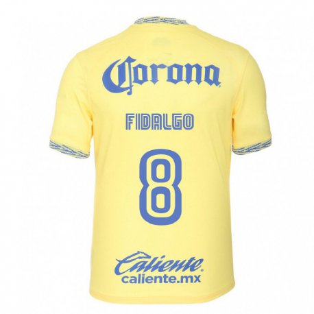 Kandiny Mujer Camiseta Alvaro Fidalgo #8 Limon Amarillo 1ª Equipación 2022/23 La Camisa Chile