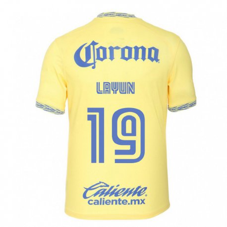 Kandiny Mujer Camiseta Miguel Layun #19 Limon Amarillo 1ª Equipación 2022/23 La Camisa Chile