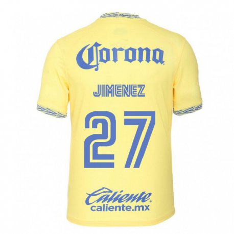 Kandiny Mujer Camiseta Oscar Jimenez #27 Limon Amarillo 1ª Equipación 2022/23 La Camisa Chile