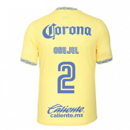 Kandiny Mujer Camiseta Jocelyn Orejel #2 Limon Amarillo 1ª Equipación 2022/23 La Camisa Chile
