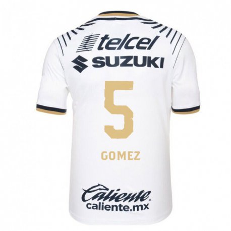Kandiny Mujer Camiseta Kimberli Gomez #5 Mezclilla Blanca 1ª Equipación 2022/23 La Camisa Chile