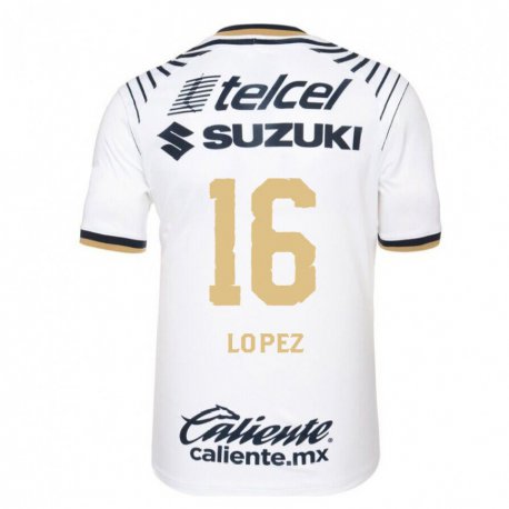 Kandiny Mujer Camiseta Samantha Lopez #16 Mezclilla Blanca 1ª Equipación 2022/23 La Camisa Chile