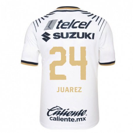 Kandiny Mujer Camiseta Gabriela Juarez #24 Mezclilla Blanca 1ª Equipación 2022/23 La Camisa Chile