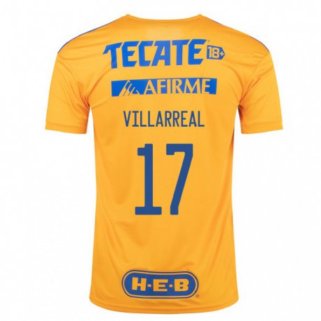 Kandiny Mujer Camiseta Natalia Villarreal #17 Abejorro Amarillo 1ª Equipación 2022/23 La Camisa Chile