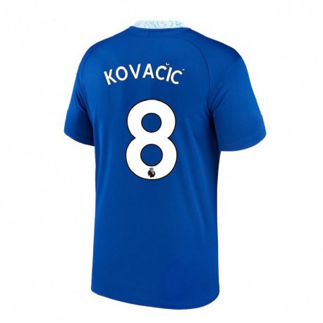 Kandiny Mujer Camiseta Mateo Kovacic #8 Azul Oscuro 1ª Equipación 2022/23 La Camisa Chile