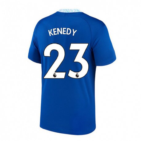 Kandiny Mujer Camiseta Robert Kenedy #23 Azul Oscuro 1ª Equipación 2022/23 La Camisa Chile