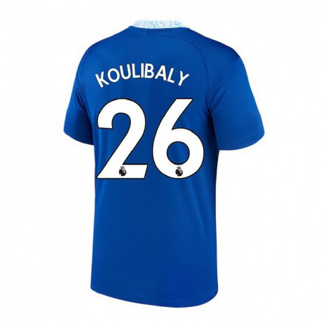 Kandiny Mujer Camiseta Kalidou Koulibaly #26 Azul Oscuro 1ª Equipación 2022/23 La Camisa Chile