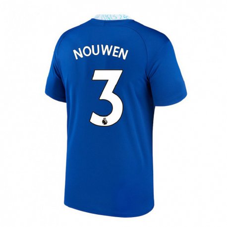 Kandiny Mujer Camiseta Aniek Nouwen #3 Azul Oscuro 1ª Equipación 2022/23 La Camisa Chile