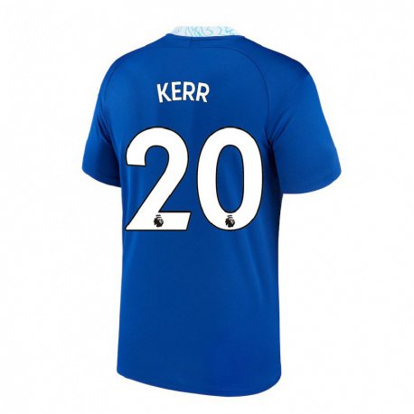 Kandiny Mujer Camiseta Sam Kerr #20 Azul Oscuro 1ª Equipación 2022/23 La Camisa Chile