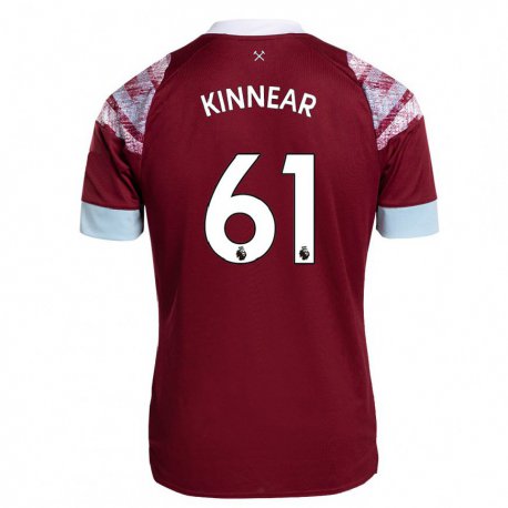 Kandiny Mujer Camiseta Brian Kinnear #61 Burdeos 1ª Equipación 2022/23 La Camisa Chile