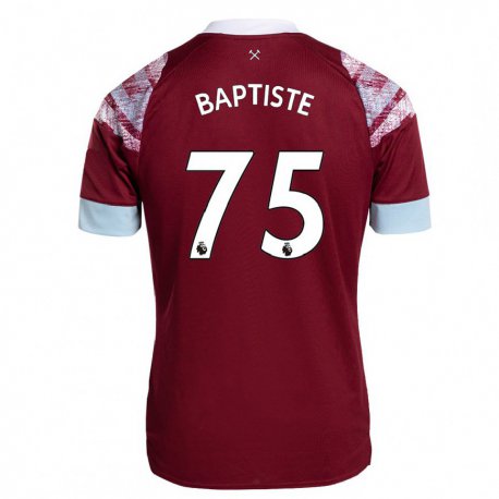 Kandiny Mujer Camiseta Jamal Baptiste #75 Burdeos 1ª Equipación 2022/23 La Camisa Chile