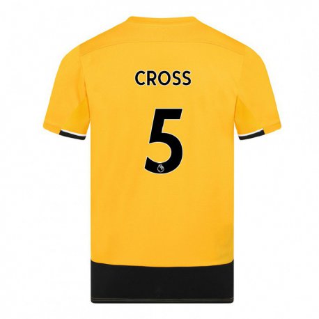 Kandiny Mujer Camiseta Emma Cross #5 Amarillo Negro 1ª Equipación 2022/23 La Camisa Chile