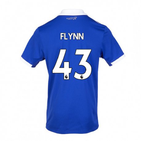 Kandiny Mujer Camiseta Shane Flynn #43 Azul Blanco 1ª Equipación 2022/23 La Camisa Chile