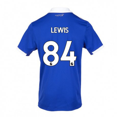 Kandiny Mujer Camiseta Jack Lewis #84 Azul Blanco 1ª Equipación 2022/23 La Camisa Chile