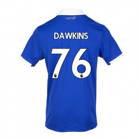 Kandiny Mujer Camiseta Kartell Dawkins #76 Azul Blanco 1ª Equipación 2022/23 La Camisa Chile