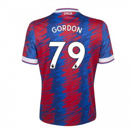 Kandiny Mujer Camiseta John-Kymani Gordon #79 Rojo Azul 1ª Equipación 2022/23 La Camisa Chile