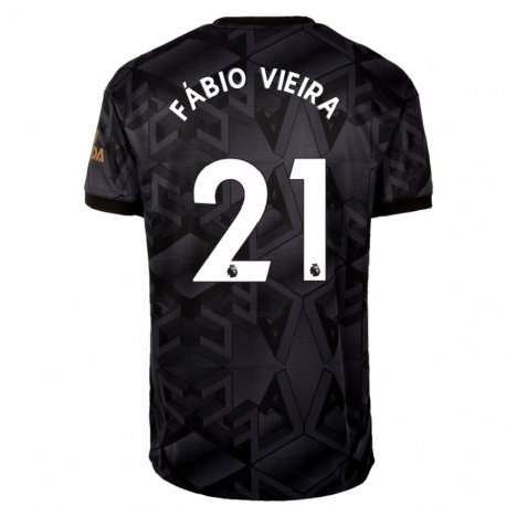 Kandiny Mujer Camiseta Fabio Vieira #21 Gris Oscuro 2ª Equipación 2022/23 La Camisa Chile
