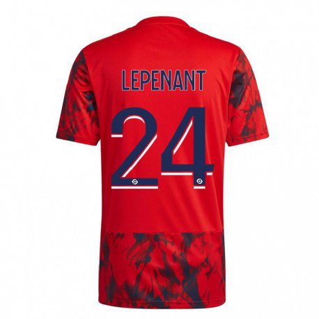 Kandiny Mujer Camiseta Johann Lepenant #24 Espacio Rojo 2ª Equipación 2022/23 La Camisa Chile