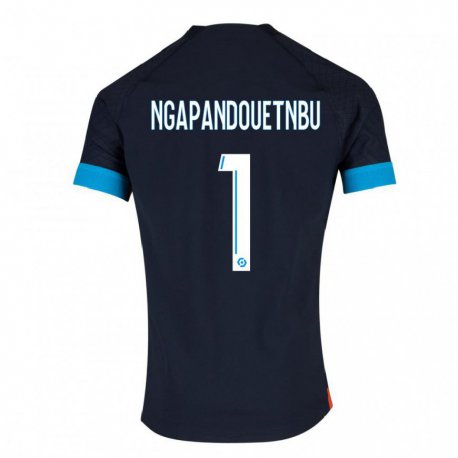Kandiny Mujer Camiseta Simon Ngapandouetnbu #1 Olímpico Negro 2ª Equipación 2022/23 La Camisa Chile