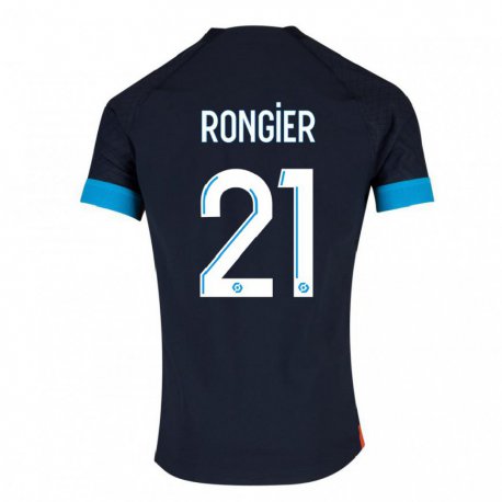 Kandiny Mujer Camiseta Valentin Rongier #21 Olímpico Negro 2ª Equipación 2022/23 La Camisa Chile