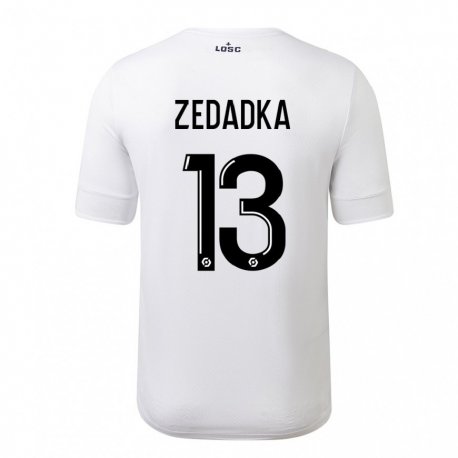 Kandiny Mujer Camiseta Akim Zedadka #13 Carmesí Blanco 2ª Equipación 2022/23 La Camisa Chile