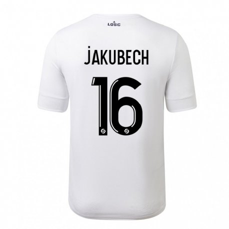 Kandiny Mujer Camiseta Adam Jakubech #16 Carmesí Blanco 2ª Equipación 2022/23 La Camisa Chile