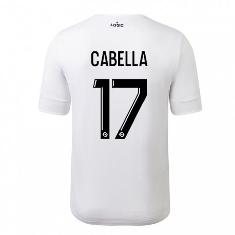 Kandiny Mujer Camiseta Remy Cabella #17 Carmesí Blanco 2ª Equipación 2022/23 La Camisa Chile
