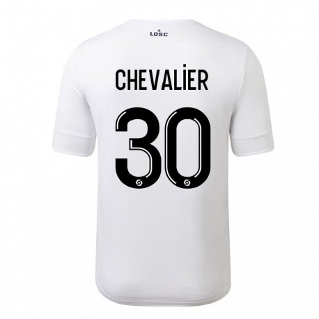 Kandiny Mujer Camiseta Lucas Chevalier #30 Carmesí Blanco 2ª Equipación 2022/23 La Camisa Chile
