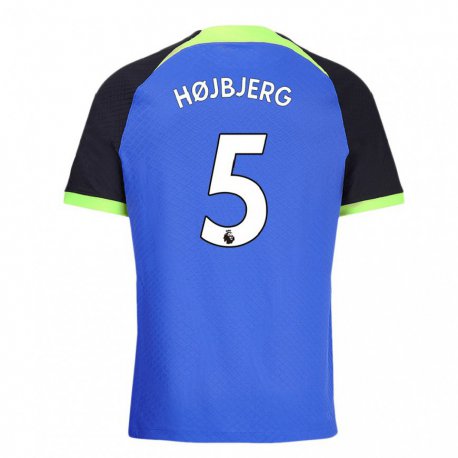 Kandiny Mujer Camiseta Pierre Emile Hojbjerg #5 Azul Verde 2ª Equipación 2022/23 La Camisa Chile