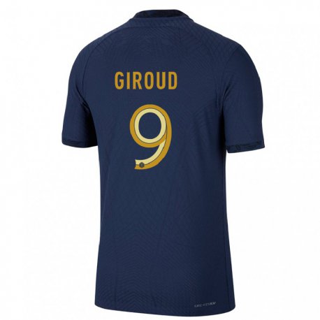 Kandiny Niño Camiseta Francia Olivier Giroud #9 Azul Marino 1ª Equipación 22-24 La Camisa Chile
