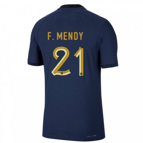 Kandiny Niño Camiseta Francia Ferland Mendy #21 Azul Marino 1ª Equipación 22-24 La Camisa Chile