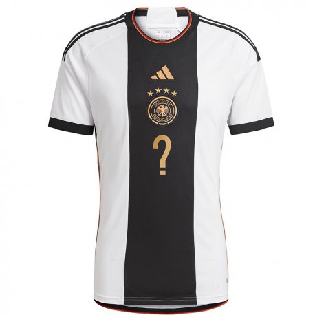 Kandiny Niño Camiseta Alemania Su Nombre #0 Blanco Negro 1ª Equipación 22-24 La Camisa Chile