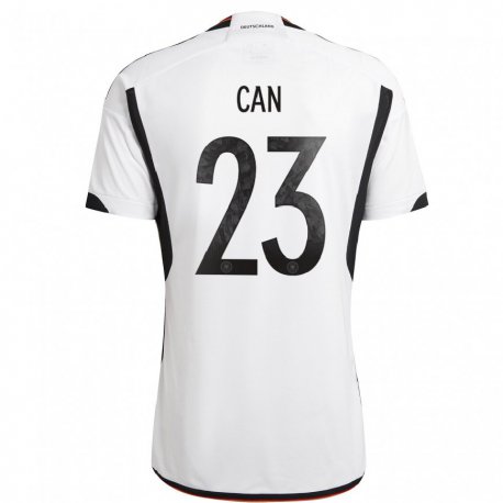 Kandiny Niño Camiseta Alemania Emre Can #23 Blanco Negro 1ª Equipación 22-24 La Camisa Chile