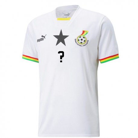 Kandiny Niño Camiseta Ghana Su Nombre #0 Blanco 1ª Equipación 22-24 La Camisa Chile