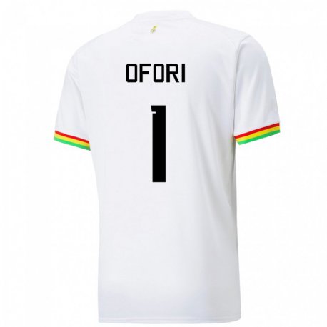 Kandiny Niño Camiseta Ghana Richard Ofori #1 Blanco 1ª Equipación 22-24 La Camisa Chile
